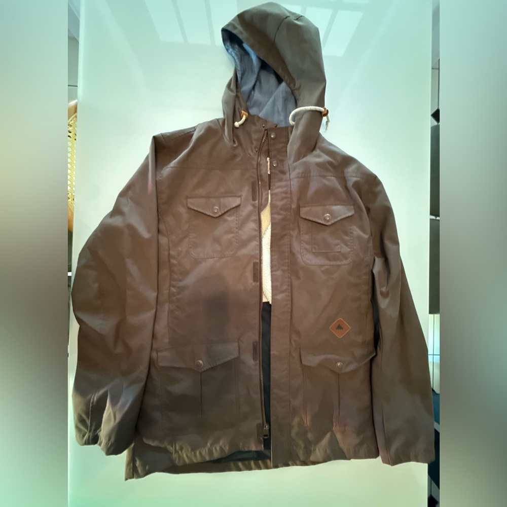 Burton Durable Goods DRYRIDE Mens SZ LARGE Hooded Jacket Coat SNOWBOARD Full Zip